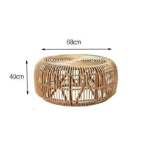 Rattan Coffee Table Living Room Furniture Side Tables Small Apartment Restaurant Homestay Balcony Round Sofa Tea Tables