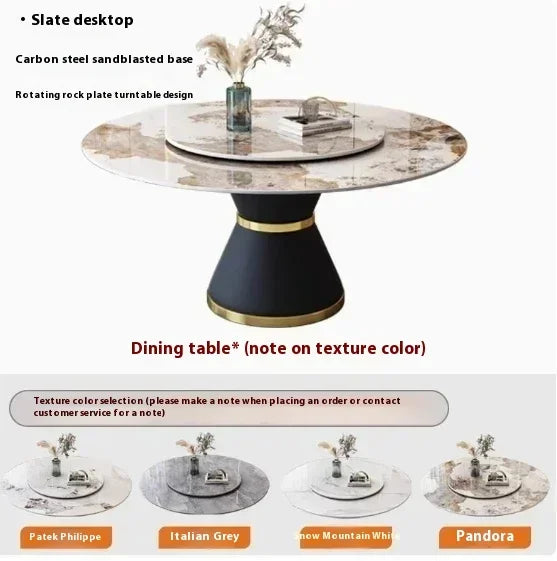 Round Sliding Table Luxury Table Stainless Steel Kitchen Islands Transparent Mesa Comedor Garden Furniture Sliding Dining Wash