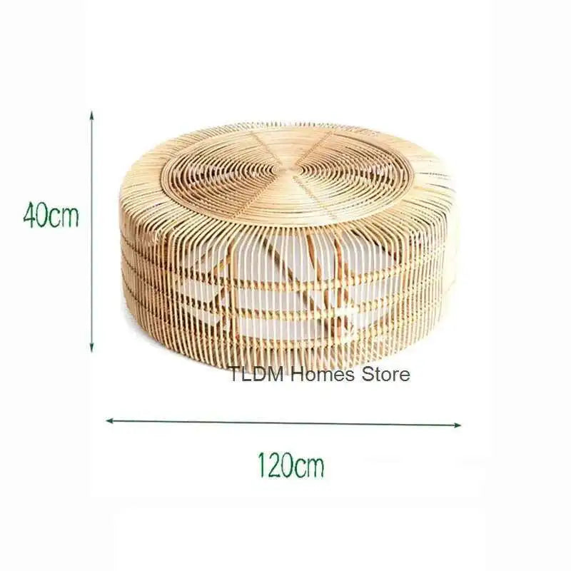 Rattan Coffee Table Living Room Furniture Side Tables Small Apartment Restaurant Homestay Balcony Round Sofa Tea Tables